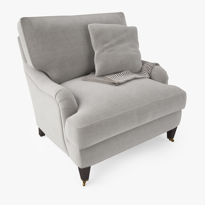 Crate and Barrel Essex Chair and Ottoman 3D Model