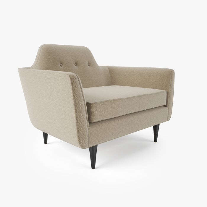Crate and Barrel Gia Button Tufted Apartment Sofa and Chair