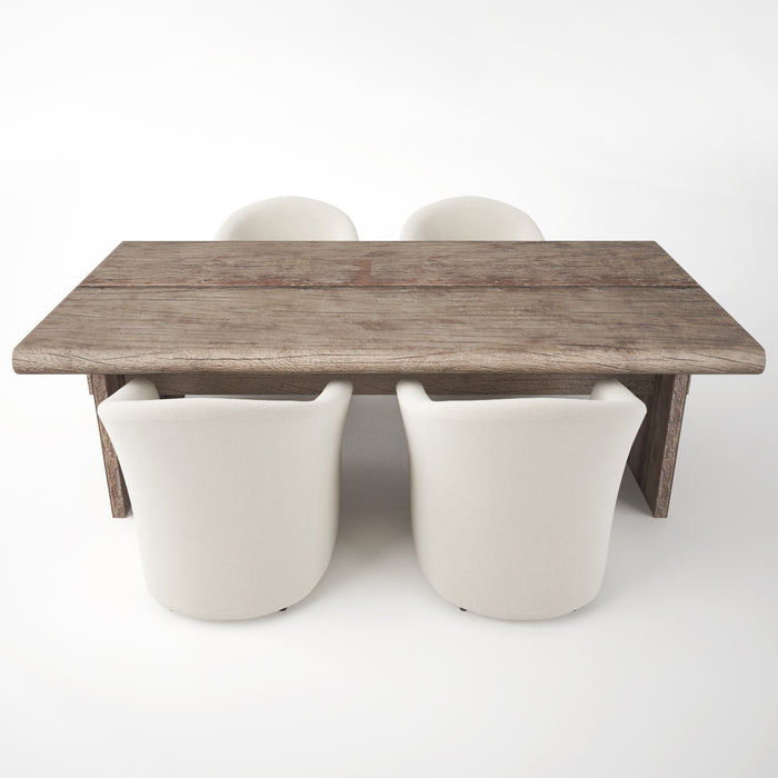 Dining Rustic Table with Chairs 3D Model