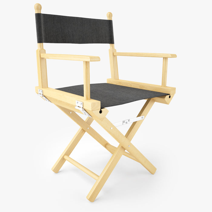 Directors Chair Natural Wood 3D Model