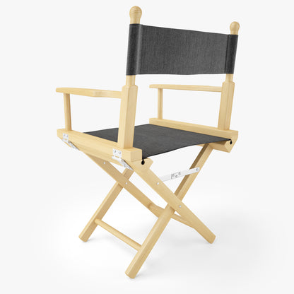 Directors Chair Natural Wood 3D Model