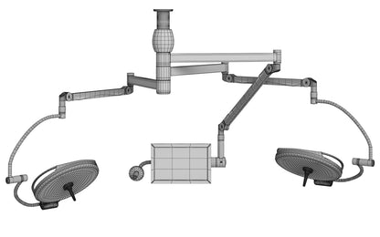 Drager Polaris 600 Surgical Lights 3D Model