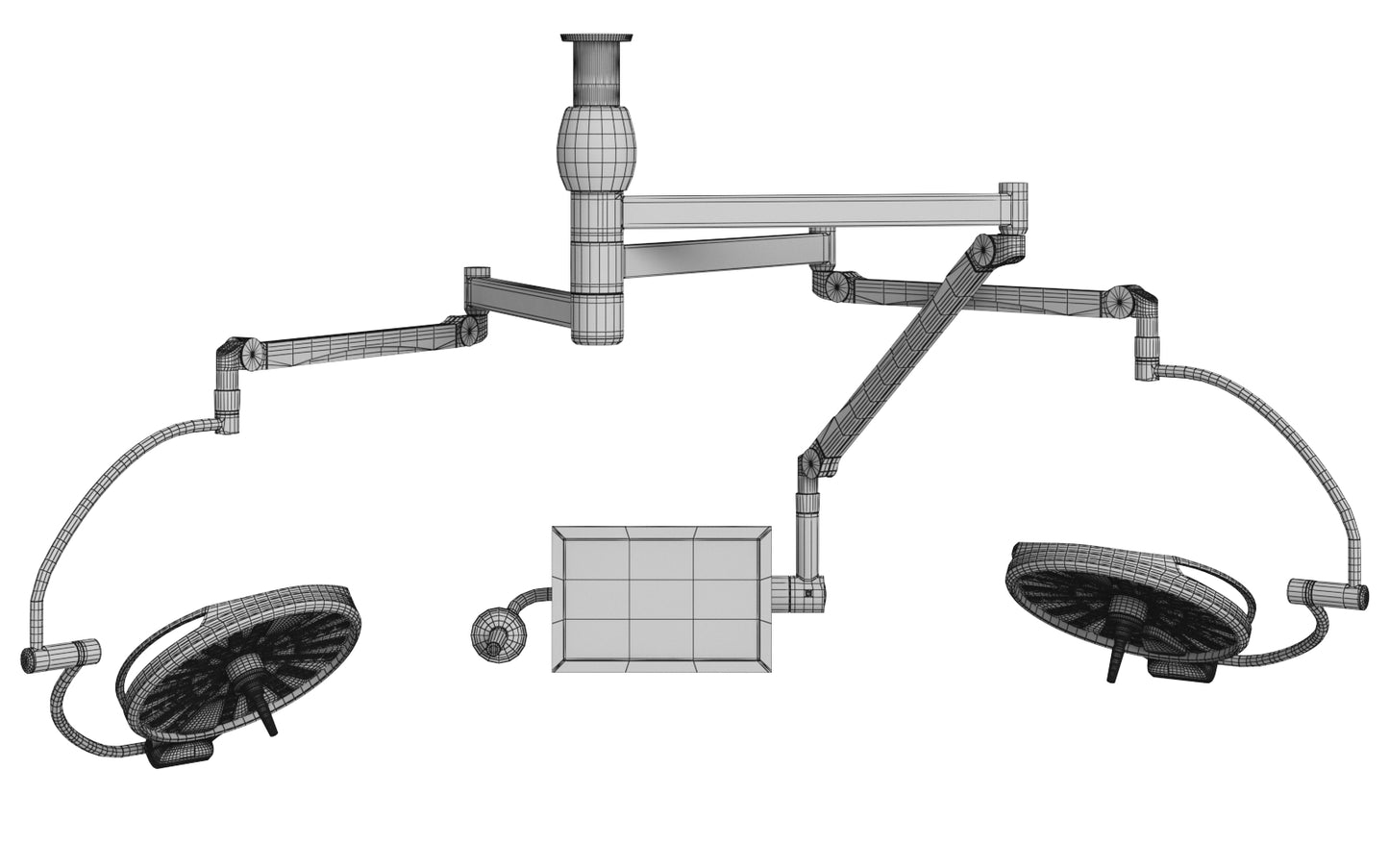 Drager Polaris 600 Surgical Lights 3D Model