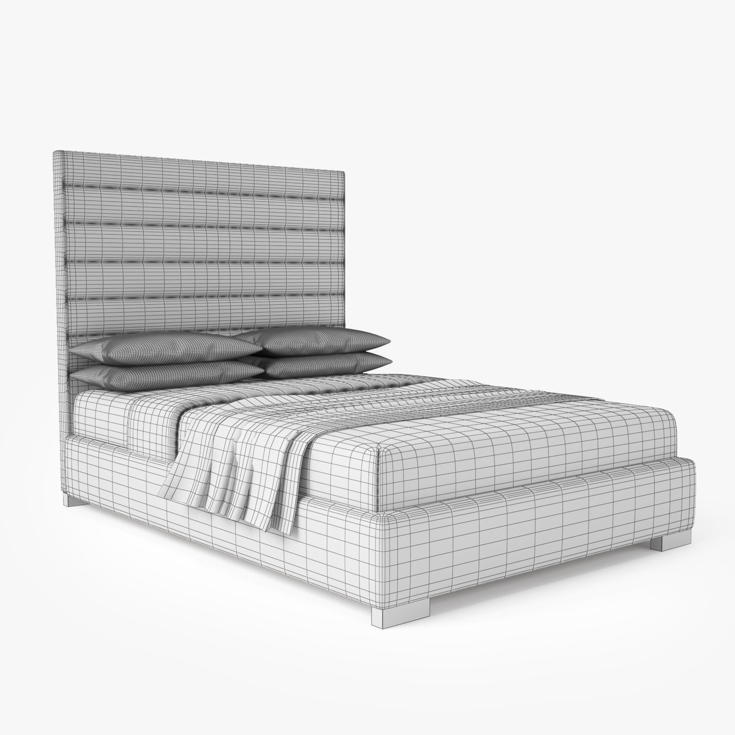 Eastern King Bed 3D Model