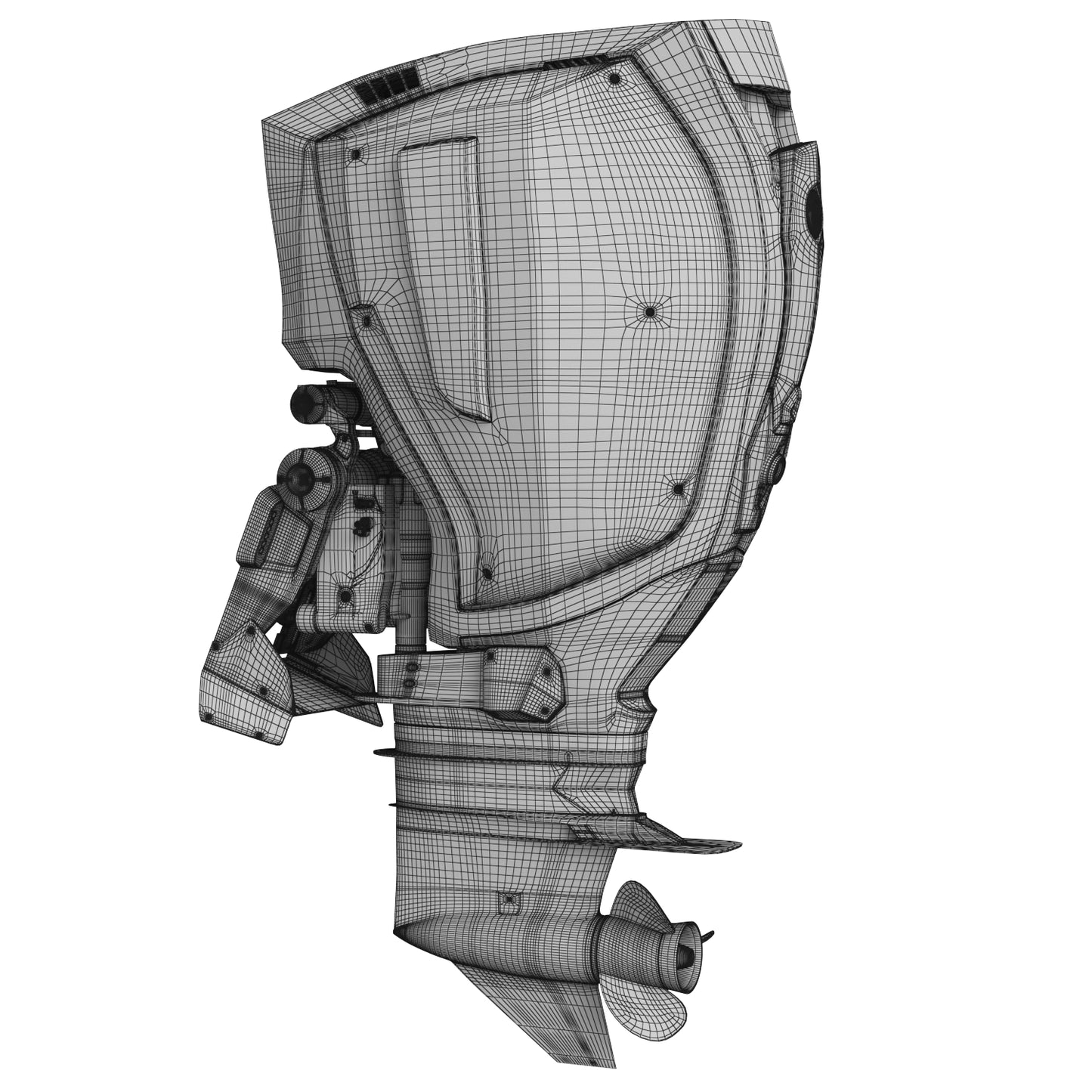 Evinrude E-TEC G2 Outboard Motor 3D Model