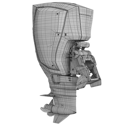 Evinrude E-TEC G2 Outboard Motor 3D Model