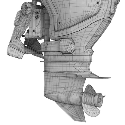 Evinrude E-TEC G2 Outboard Motor 3D Model