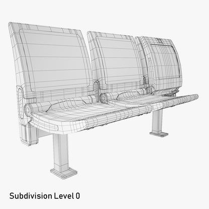 Figueras 302 Arena Stadium Seating Chair 3D Model