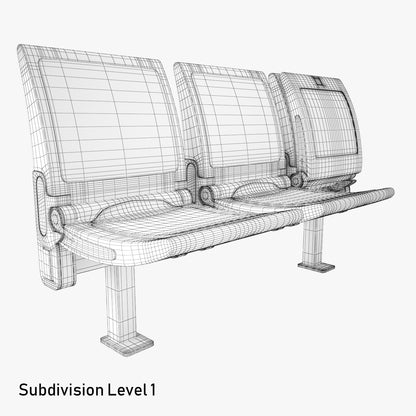 Figueras 302 Arena Stadium Seating Chair 3D Model