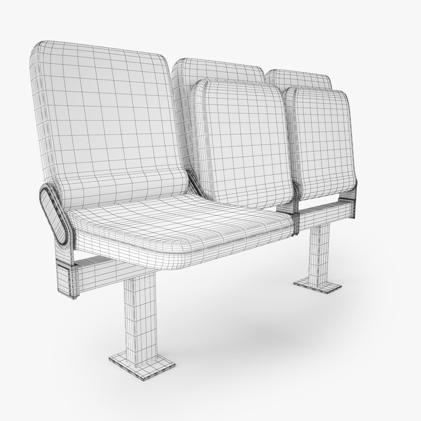 Figueras 800 Compac Auditorium Seating 3D Model