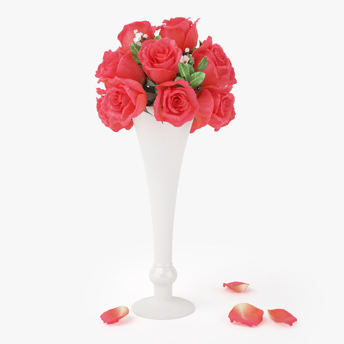 FREE Rose Bouquets Flowers in Vase 3D Model