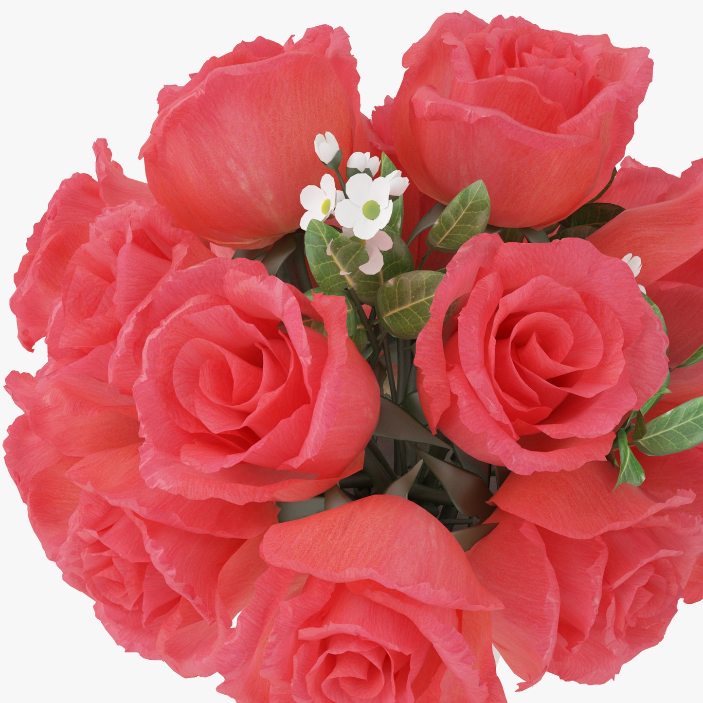 FREE Rose Bouquets Flowers in Vase 3D Model