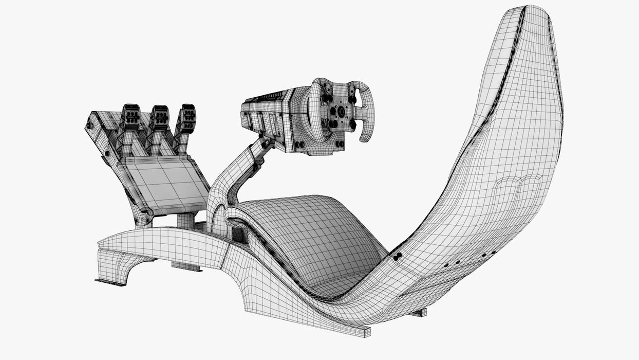 Formula 1 Racing Game Simulator Seat Collection 3D Model