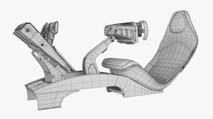 Formula 1 Racing Game Simulator Seat Collection 3D Model