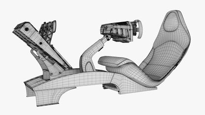 Formula 1 Racing Game Simulator Seat Collection 3D Model