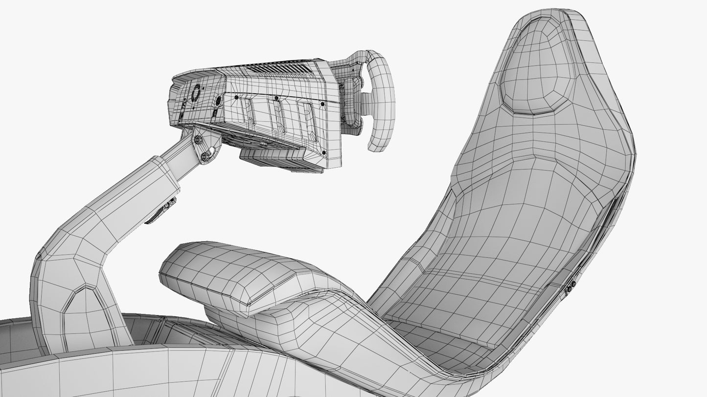 Formula 1 Racing Game Simulator Seat Collection 3D Model