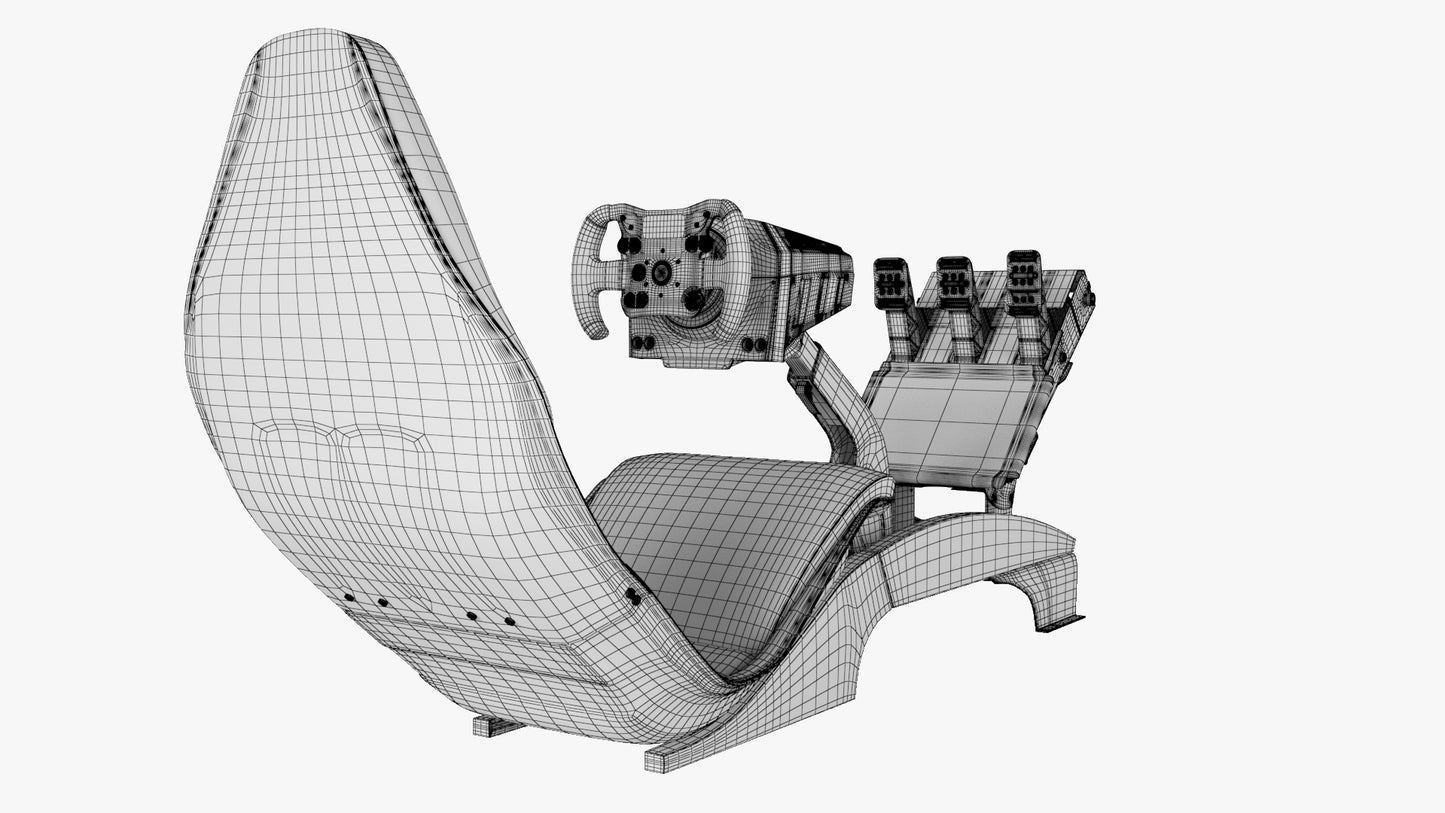 Formula 1 Racing Game Simulator Seat Collection 3D Model