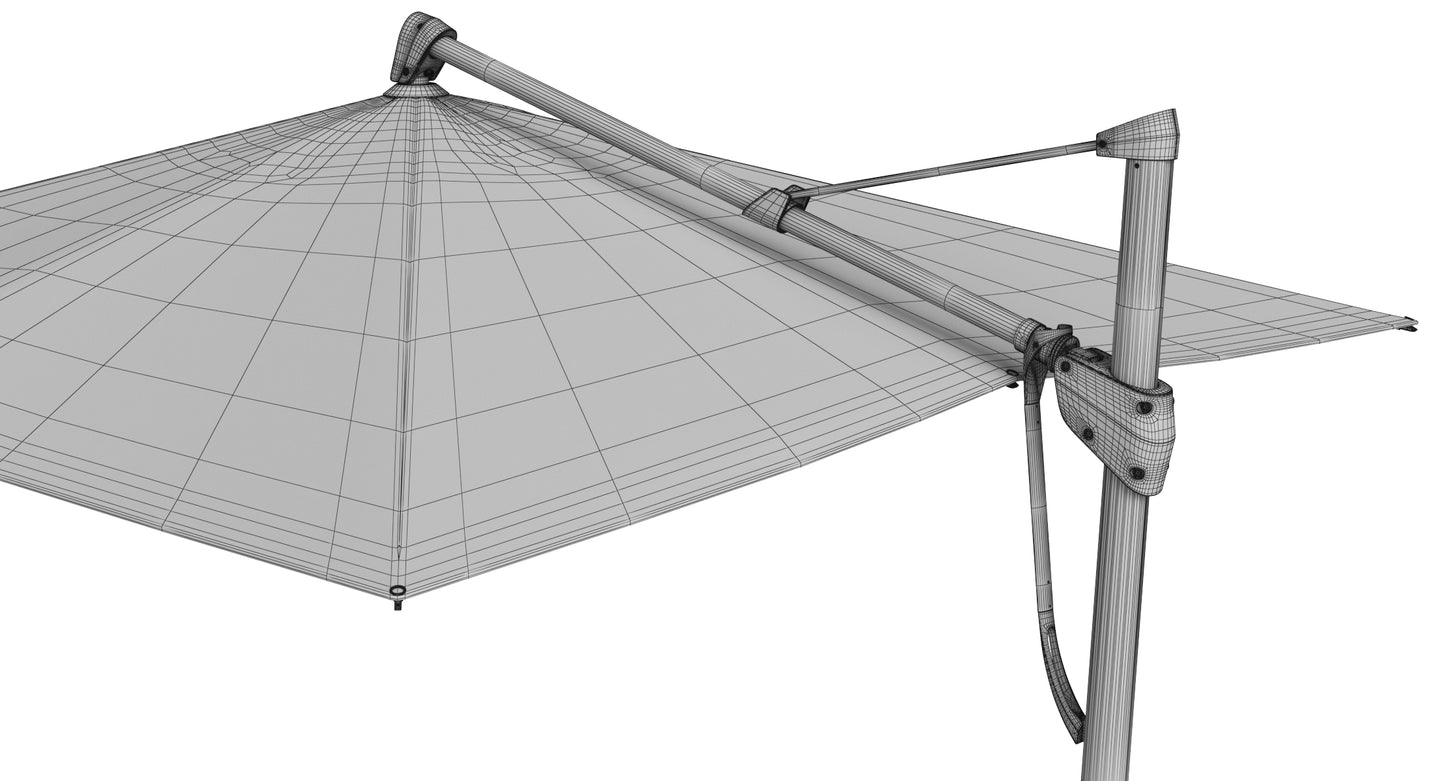 Glatz Sombrano S Plus Patio Umbrella Sunshade 3D Model