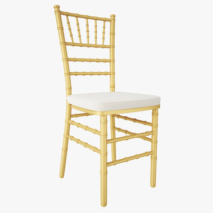 Gold Wood Stacking Chiavari Chair 3D Model