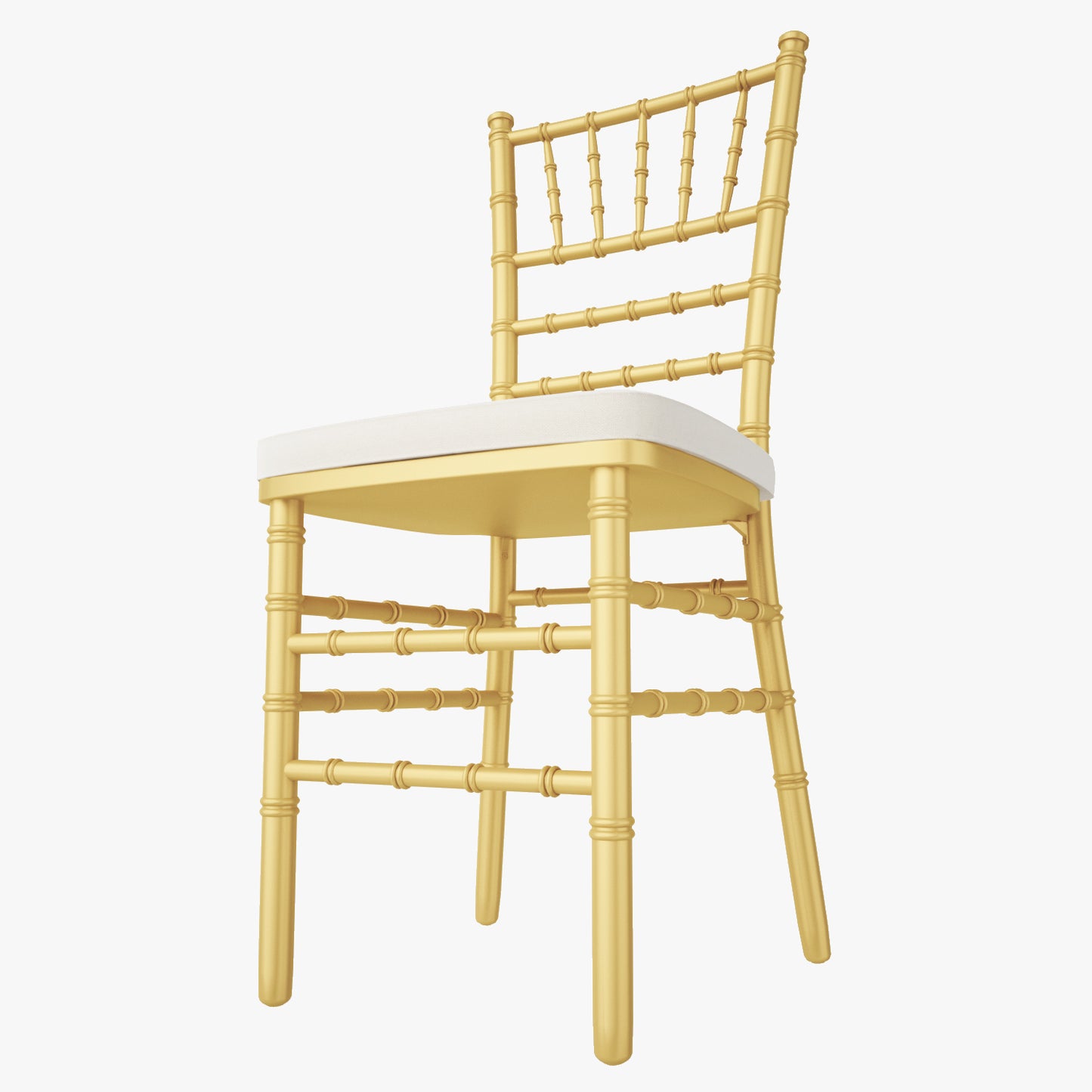 Gold Wood Stacking Chiavari Chair 3D Model