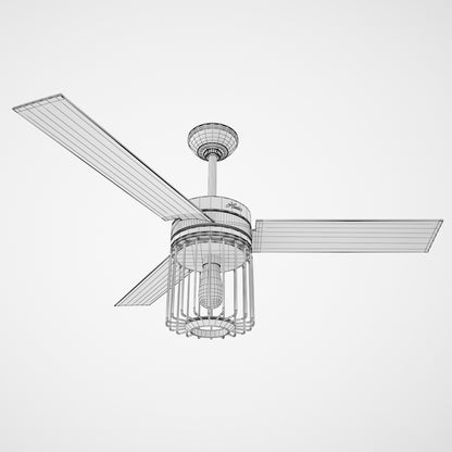 Hunter Ronan Ceiling Fan with Light 3D Model