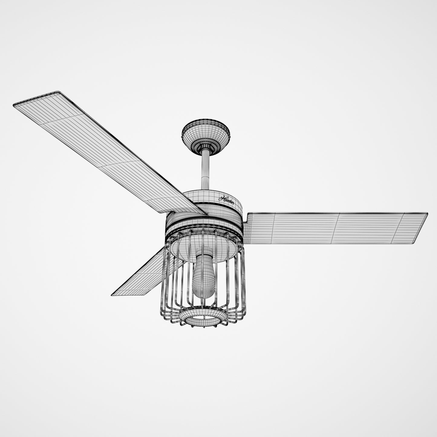 Hunter Ronan Ceiling Fan with Light 3D Model