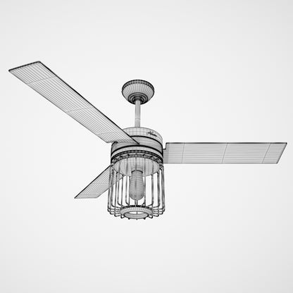 Hunter Ronan Ceiling Fan with Light 3D Model