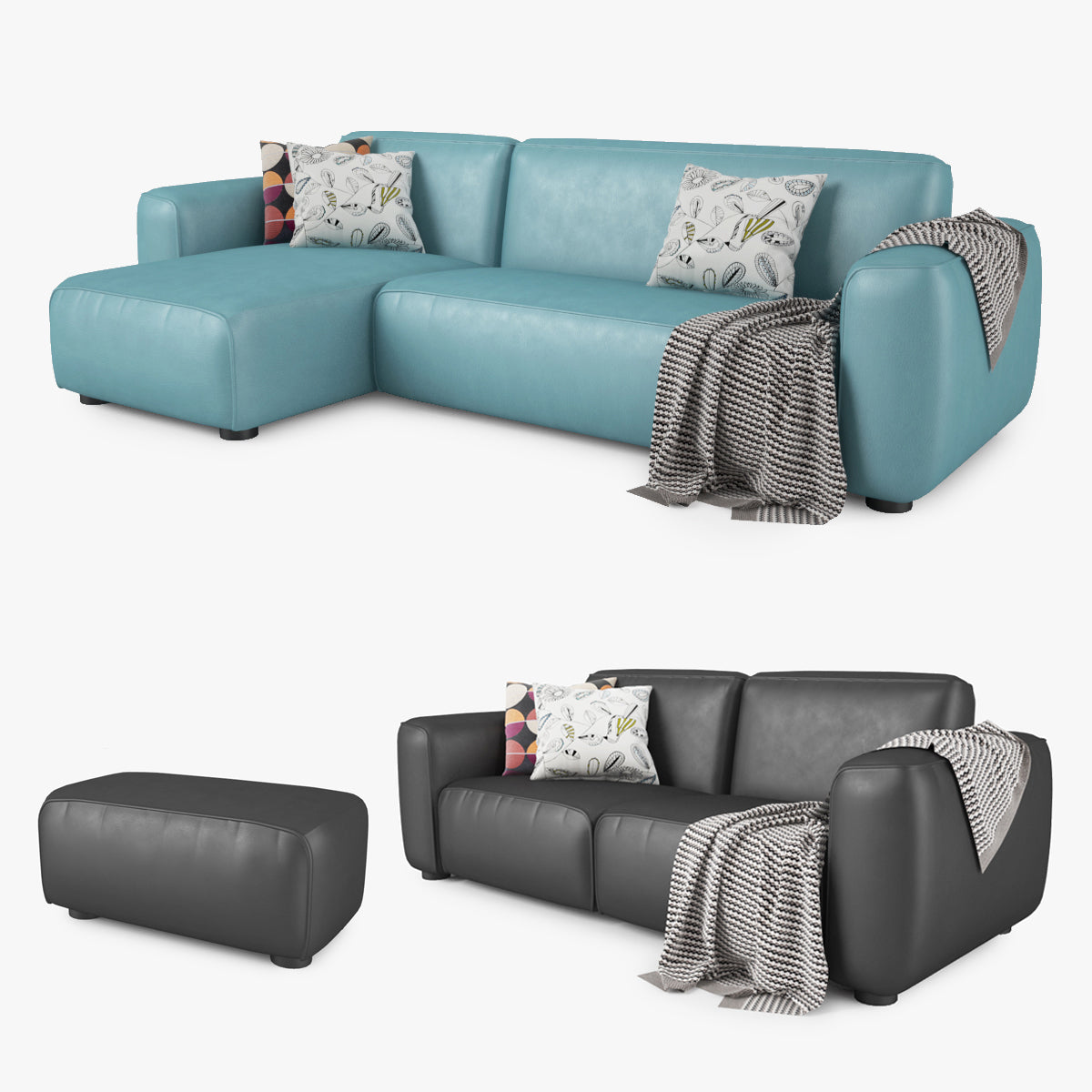 FREE IKEA Dagarn Sofa Series 3D Model