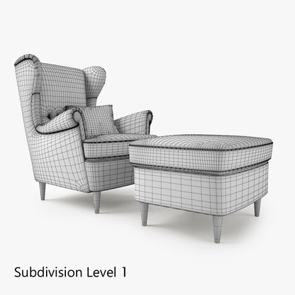 IKEA Strandmon Wing Chair 3D Model