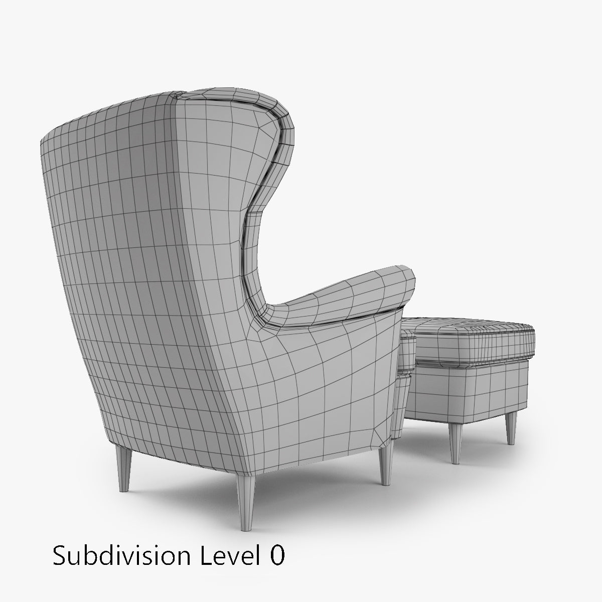 IKEA Strandmon Wing Chair 3D Model