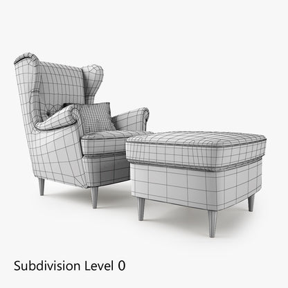 IKEA Strandmon Wing Chair 3D Model