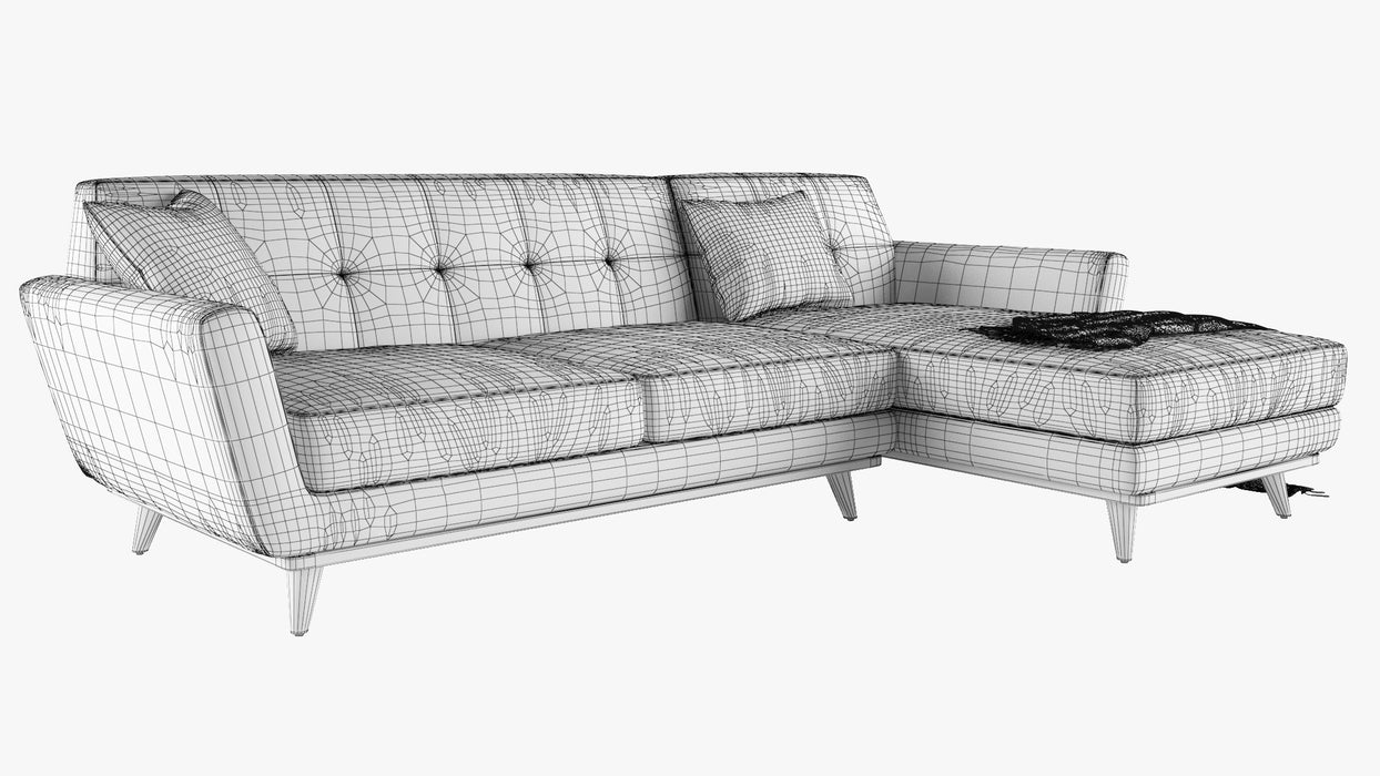 Joybird Hughes Sectional Sofa 3D Model