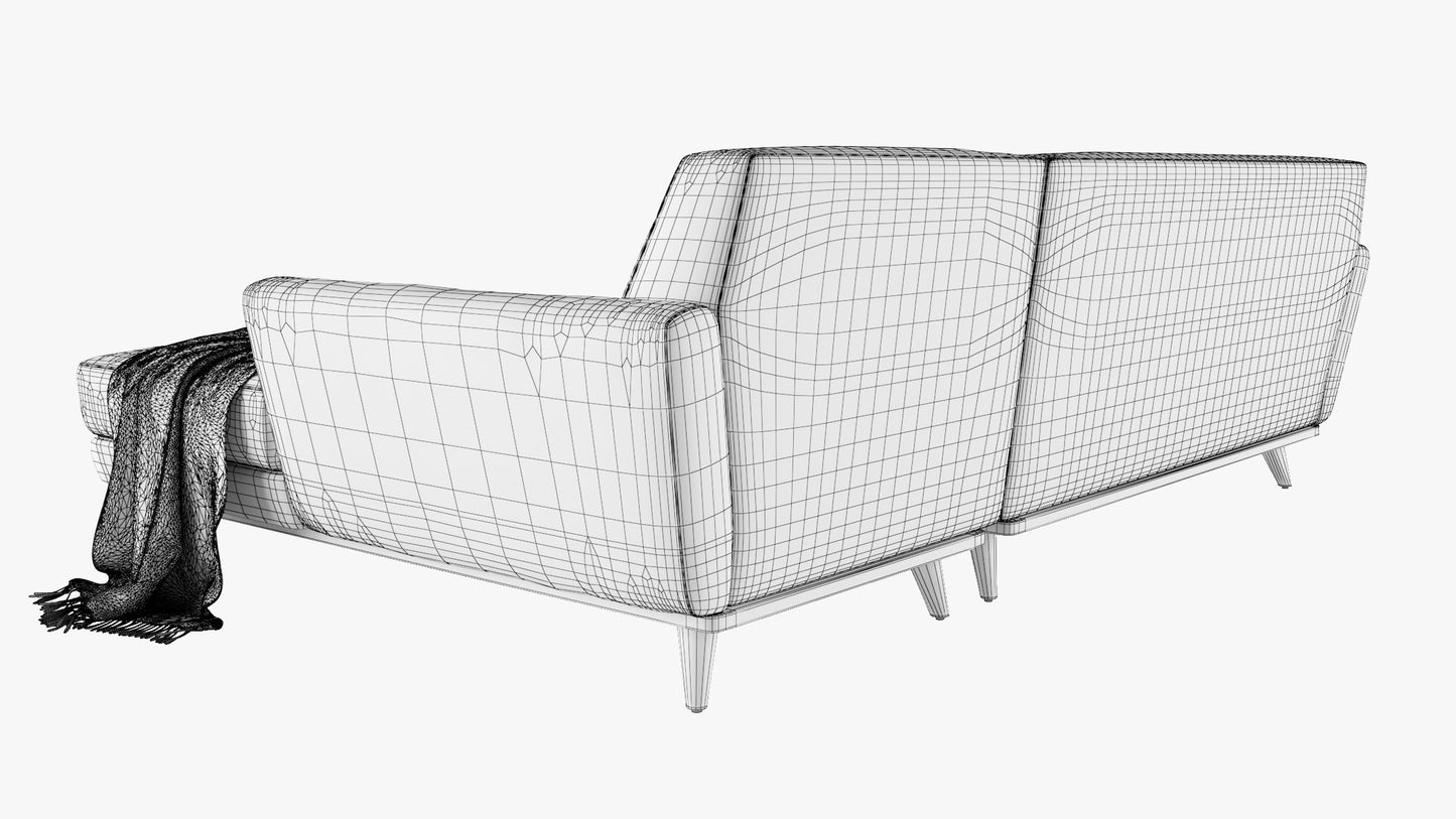 Joybird Hughes Sectional Sofa 3D Model