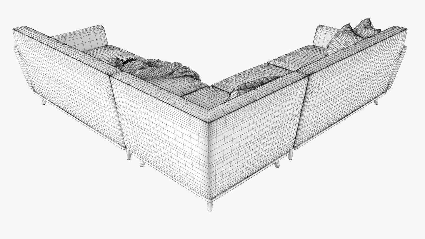 Joybird Hughes Sofa Collection 3D Model