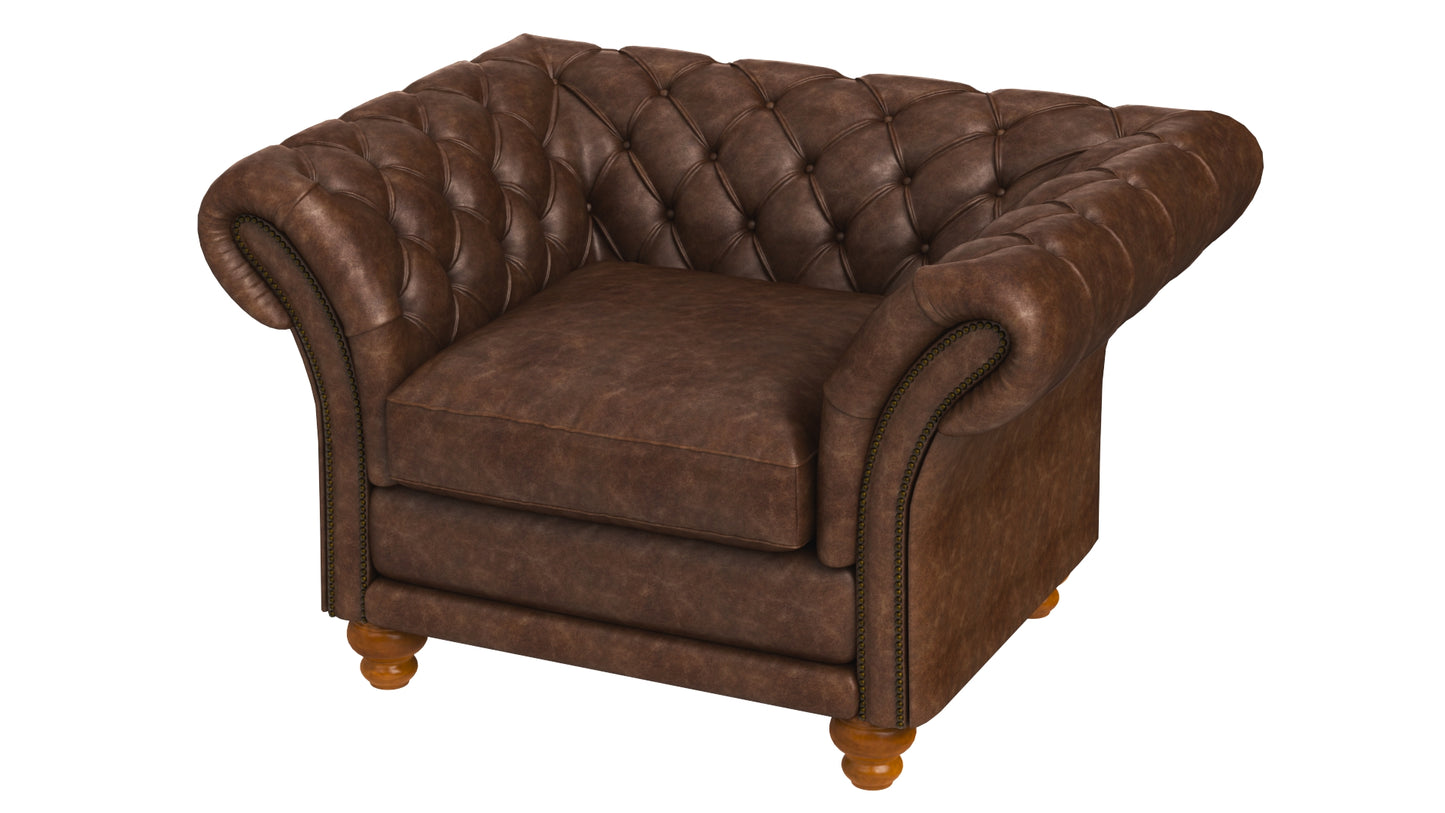 Kingston Classic Chesterfield Armchair 3D Model