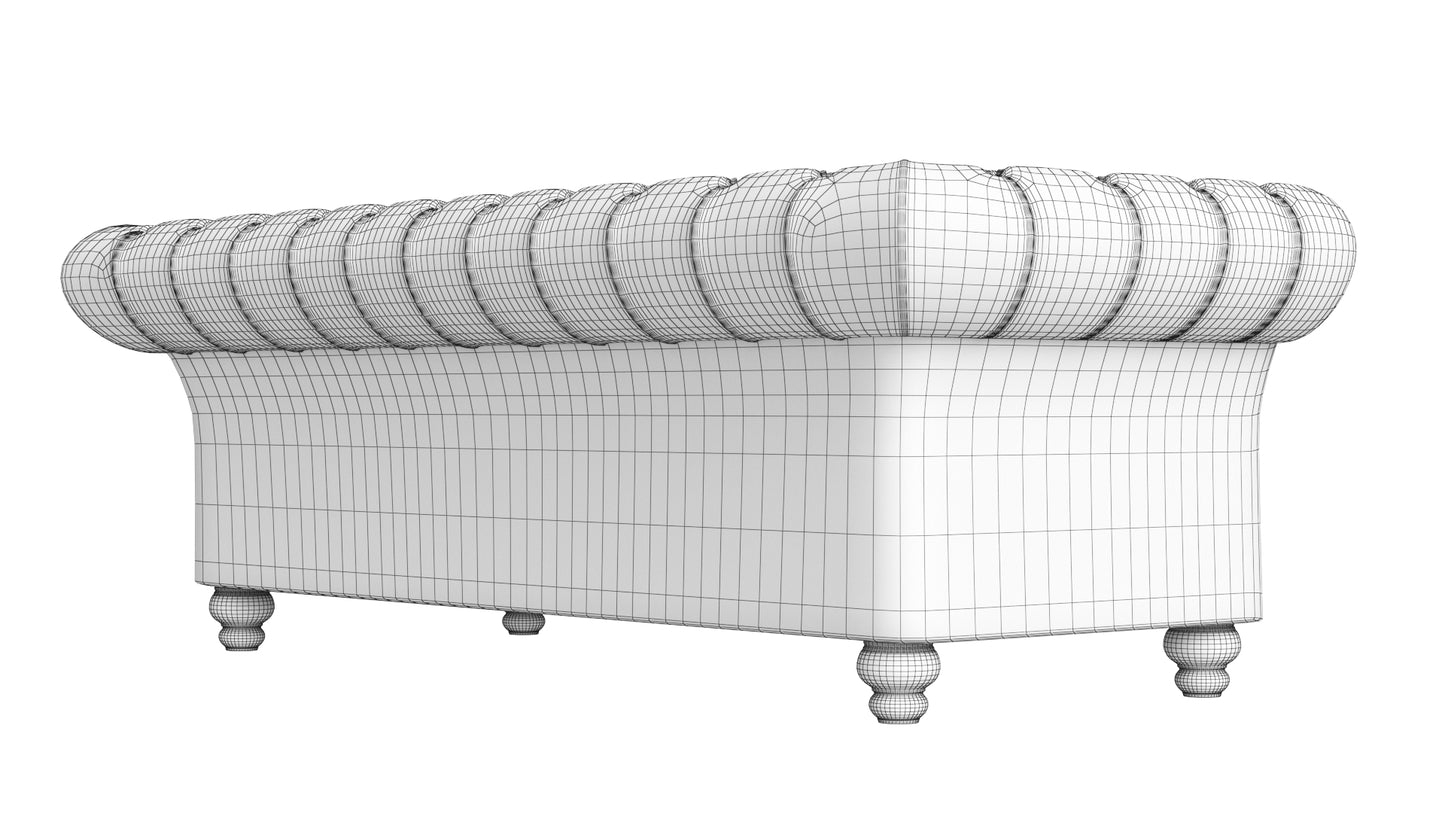 Kingston Classic Chesterfield Sofa Collection 3D Model