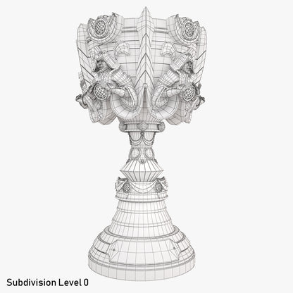 League of Legends World Championship Summoner's Cup Trophy 3D Model