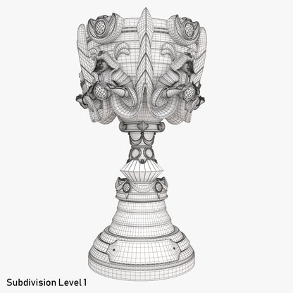 League of Legends World Championship Summoner's Cup Trophy 3D Model