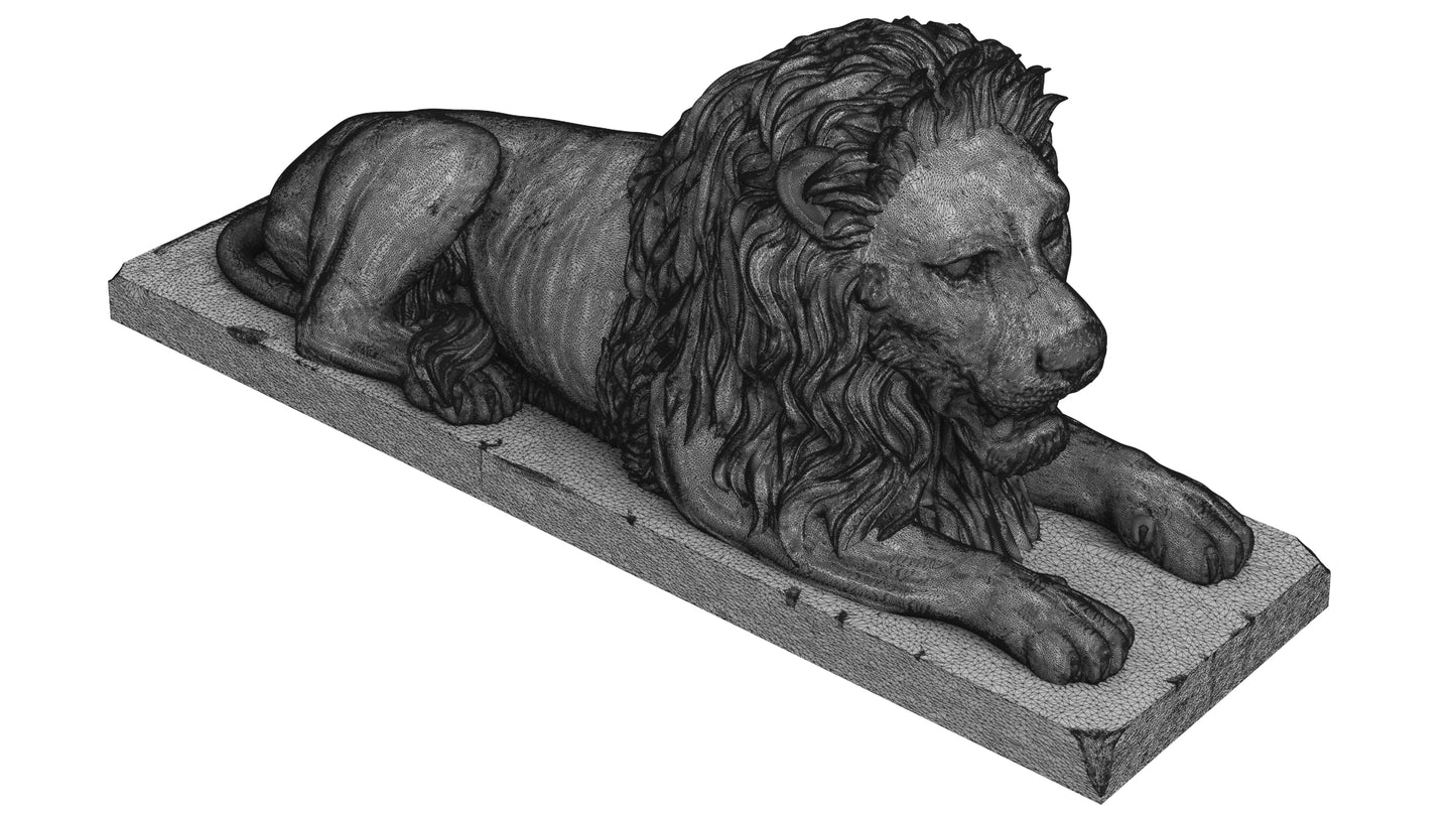 Lion Sculpture 3D Model