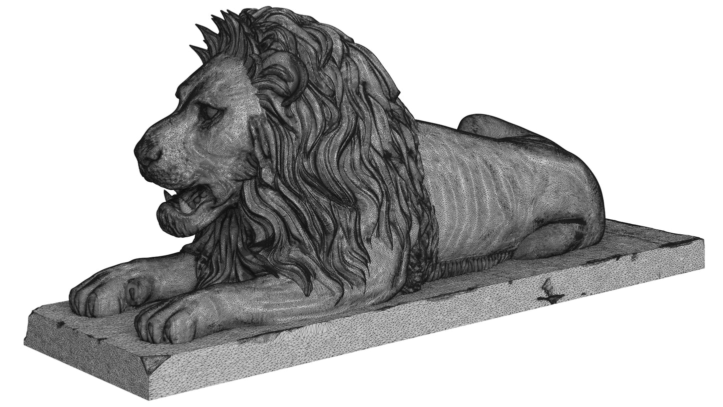 Lion Sculpture 3D Model