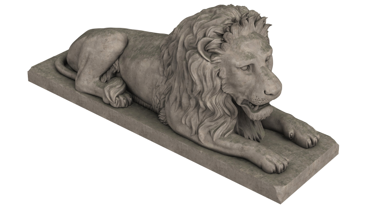 Lion Sculpture 3D Model