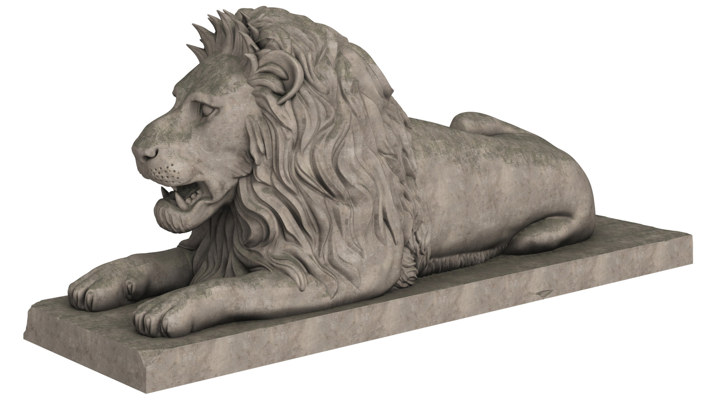 Lion Sculpture 3D Model