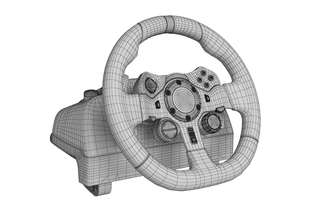 Logitech G29 Driving Force Racing Wheel Set 3D Model