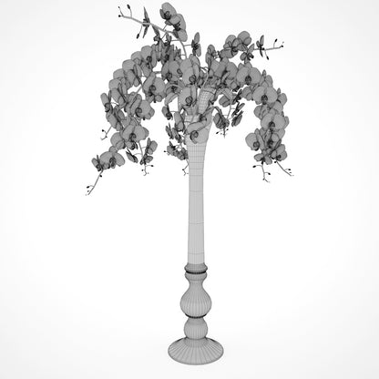 FREE Orchid Flowers in Vase 3D Model