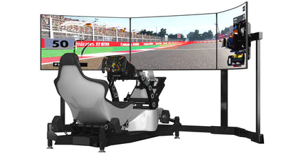 Formula 1 Racing Game Simulator Seat Triple Display 3D Model