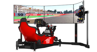 Formula 1 Racing Game Simulator Seat Triple Display 3D Model