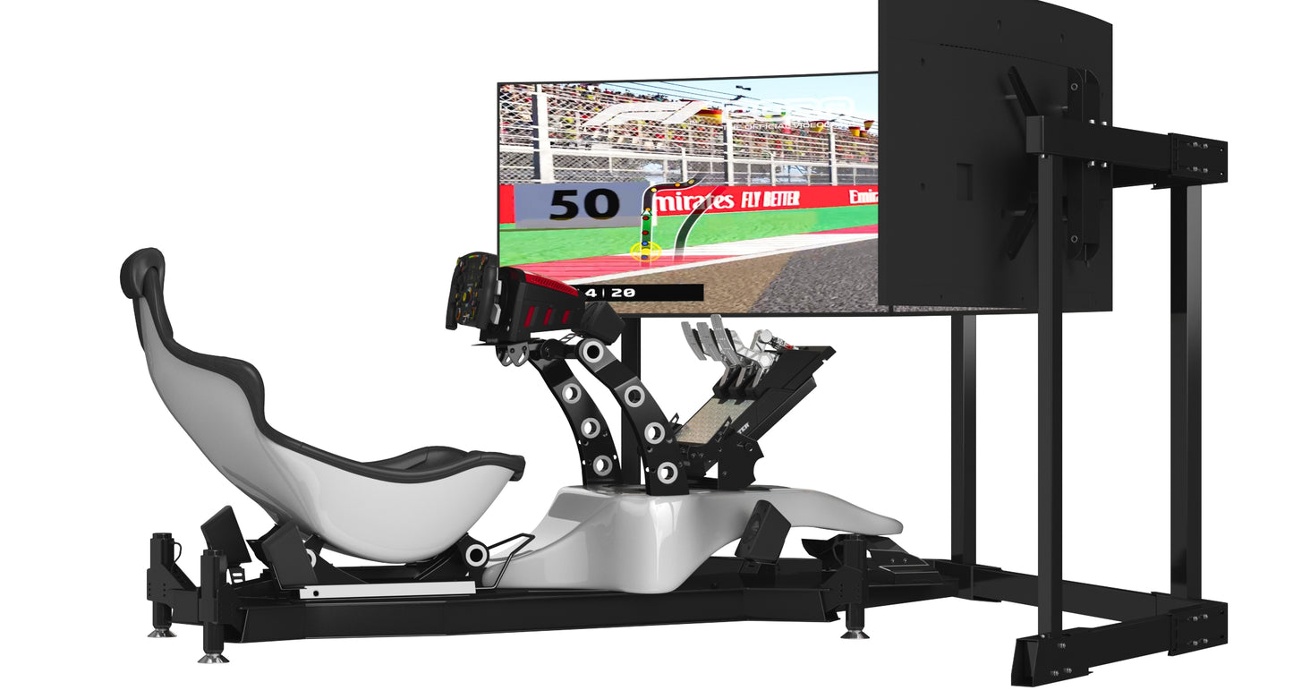 Formula 1 Racing Game Simulator Seat Triple Display 3D Model