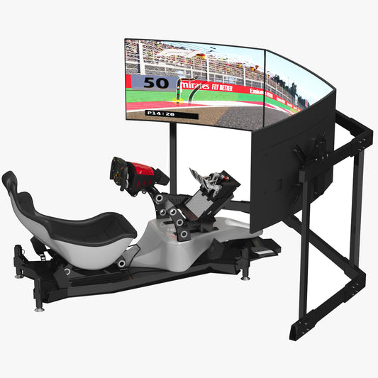 Formula 1 Racing Game Simulator Seat Triple Display 3D Model