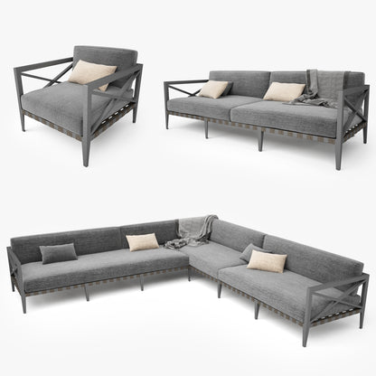 Restoration Hardware Mustique Sofa Collection 3D Model