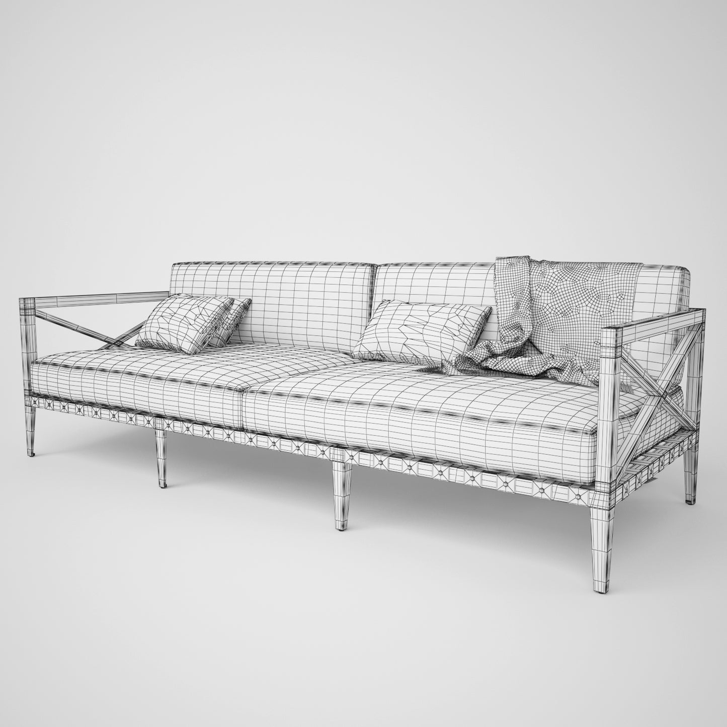 Restoration Hardware Mustique Sofa Collection 3D Model